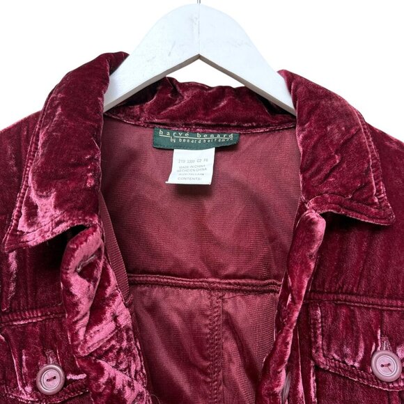 Harve Benard Red Velvet Jean Jacket Size 16 Womens Evening Holiday Party NWT - Picture 6 of 10